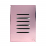 Cj Interuptor Sextuplo 3 simples + 3 Paralelo (especial) -  Novara Glass Ouro Rose